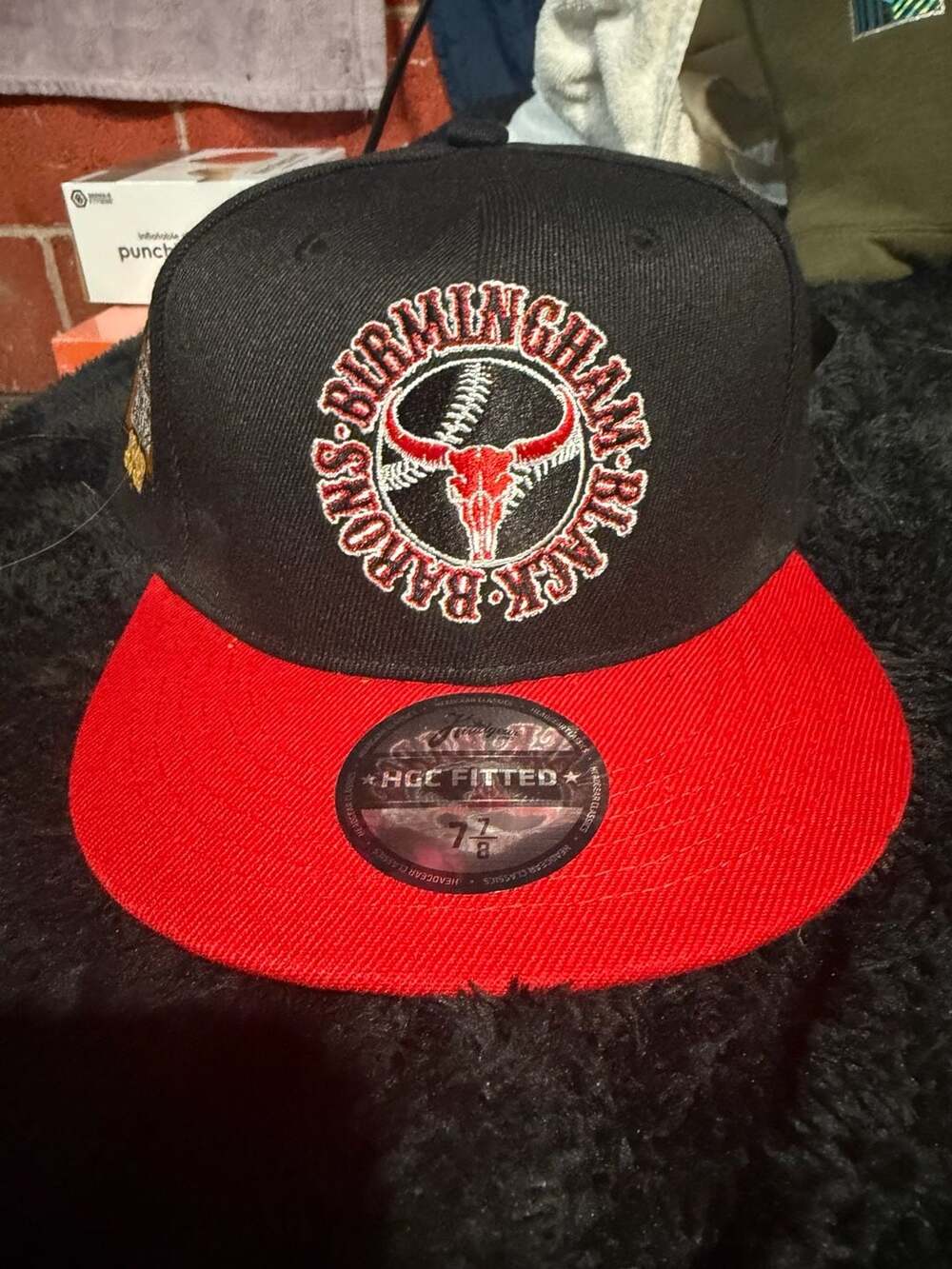 Headgear Classics Birmingham Black Barons Fitted Hat Size 7 7/8